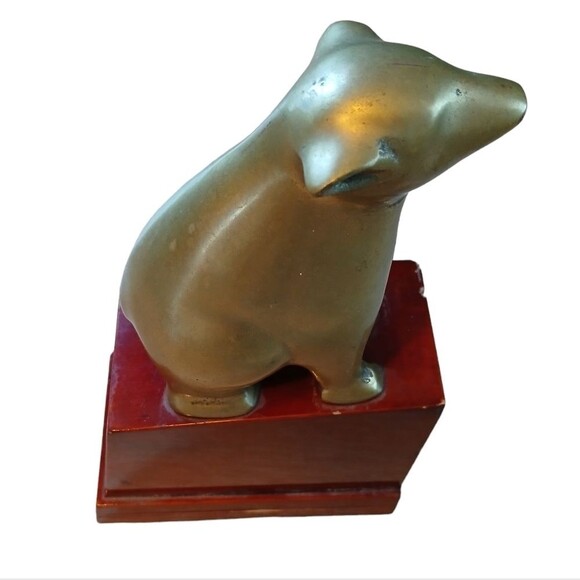 Vintage 80's Great City Traders Bull and Bear Bookends Bronzed Br… - Picture 13 of 16